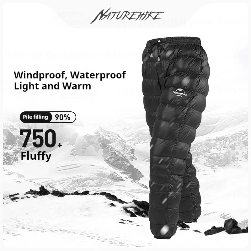 

Naturehike 90% Goose Down Trousers 750FP 238g Ultralight Winter Breathable Waterproof Pants Outdoor Keep Warm Men Women's Pants