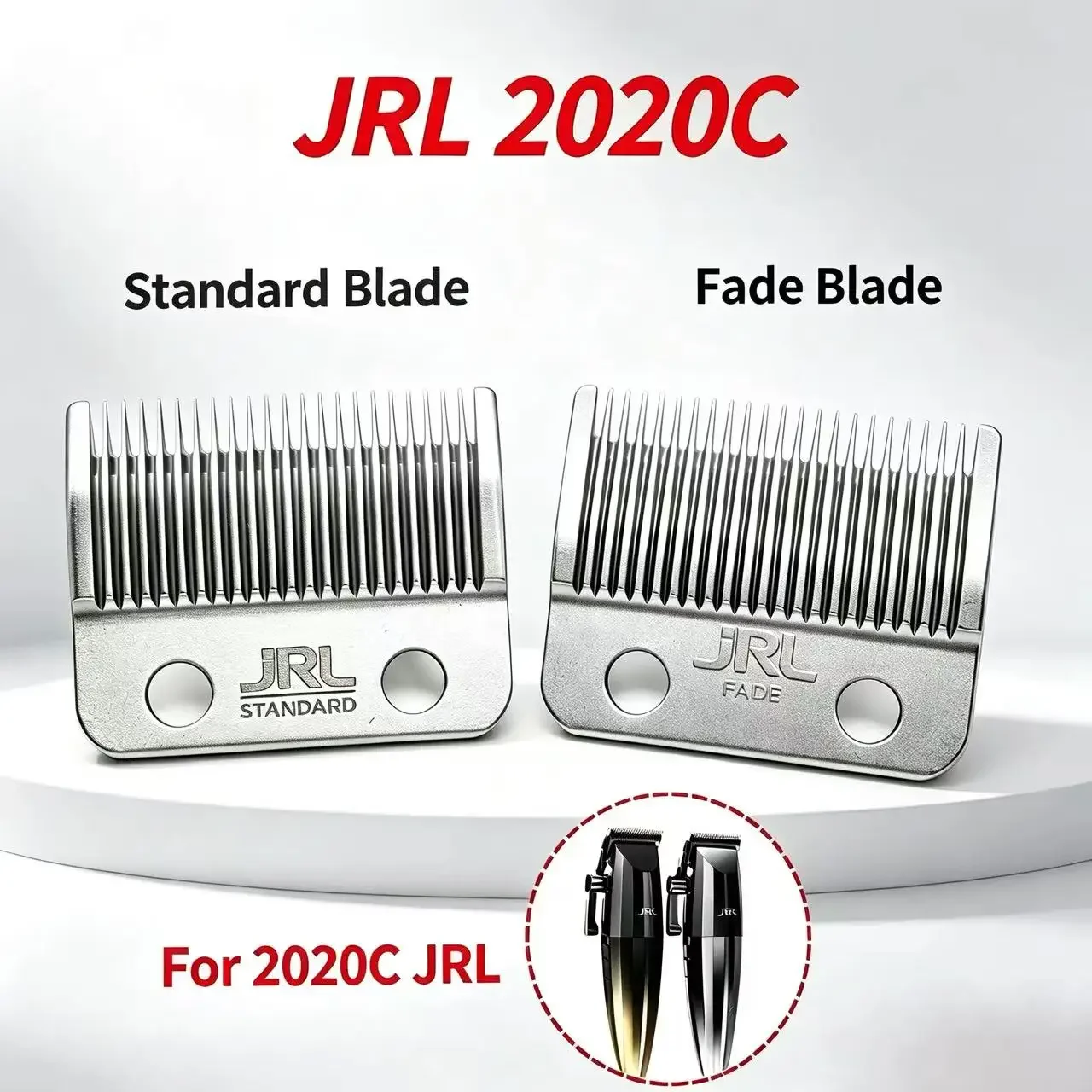 Suitable for JRL 2020C hair clippers - professional replacement titanium hair cutting blades/standard blades