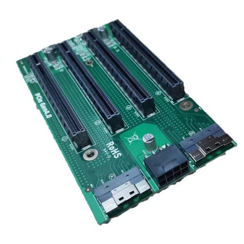 Kartu Ekstensi Adaptor SFF-8654 8i PCIe 4.0X4 Kecepatan Tinggi Adaptor PCle X16 Gen4.0 untuk Komputer Mainboard