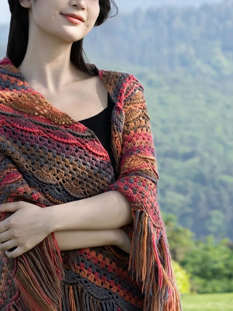 kit-di-materiali-per-uncinetto-fai-da-te-per-sciarpe-da-donna-kit-artigianale-di-lusso-suzu-sister's-home-estate-2023