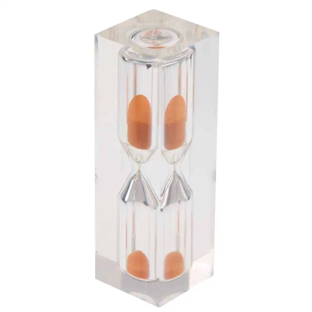 2-6pack 3 Minutes Clear Acrylic Hourglass Sandglass Sand Timer Kitchen Clock