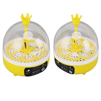 Egg Incubator 4 Eggs ABS Automatic Temperature Humidity Control Poultry Hatching Machine with Insulation Foam for Home