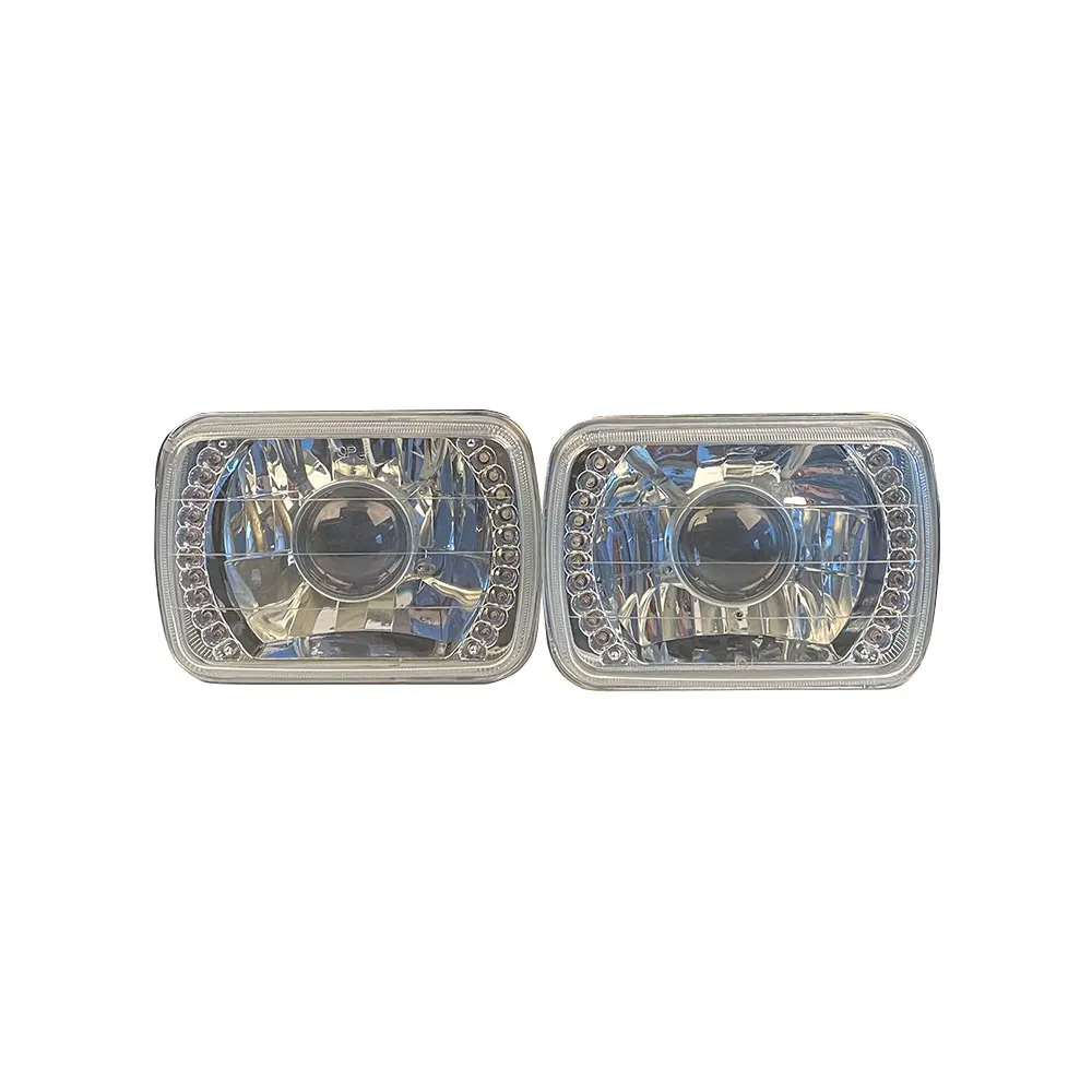 Car Modification Headlights Square 7 Inch LED Lens Universal Daytime Running Lights SUV Pickup Truck Truck White Headlamp