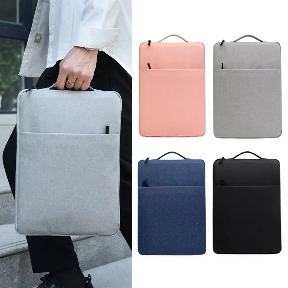 Universal Shockproof Laptop Sleeve Case Ultra Thin Business Laptop Handbag Large Capacity Fashion Shoulder Bag