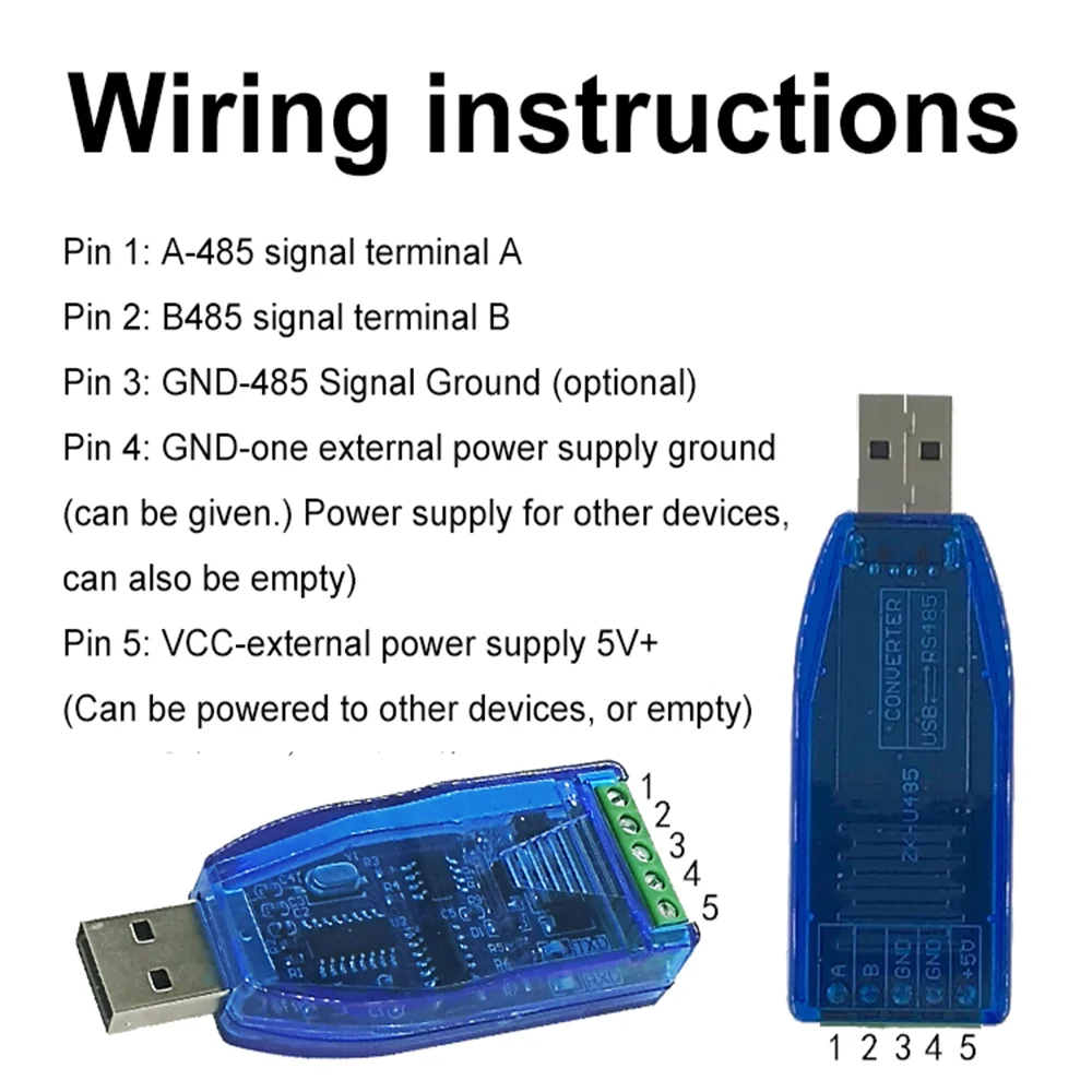 Electronic lock control board development test tool USB to 485 cable