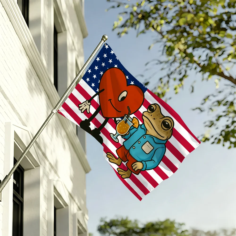 Rapper B-Bad B-Bunny Music DtMF flag For Living Room Home Dorm Decor Wall Outdoor Camping Party Banner Gifts