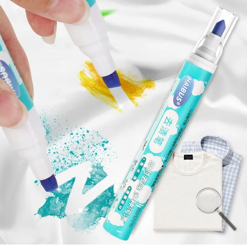 휴대용 얼룩 제거제 펜 노워시 인스턴트 얼룩 치료제 커피 얼룩 제거제 클린 브러쉬 여행 야외 비상 제거 펜