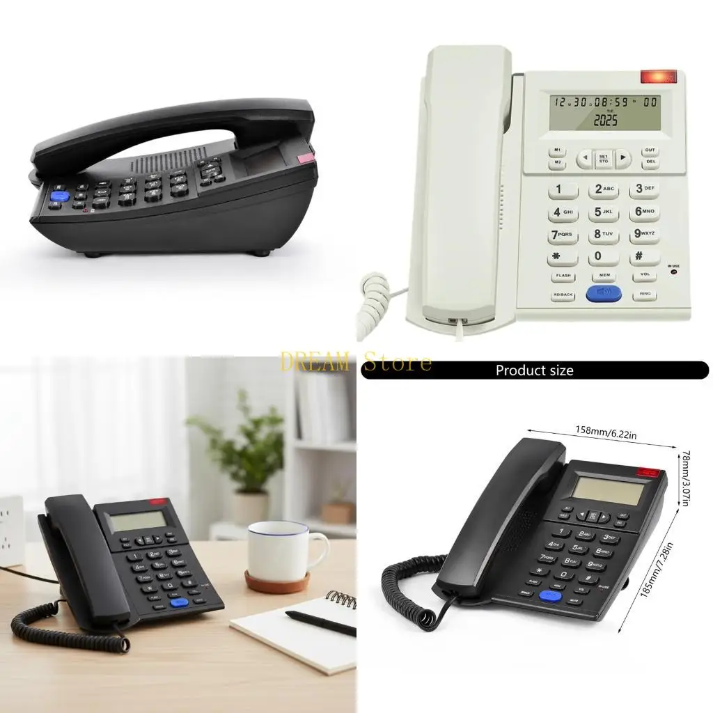 Corded Phone Landline Home Phone Landline Phone Landline Telephone with Call Display for Office Hotel Home Bathroom best sale