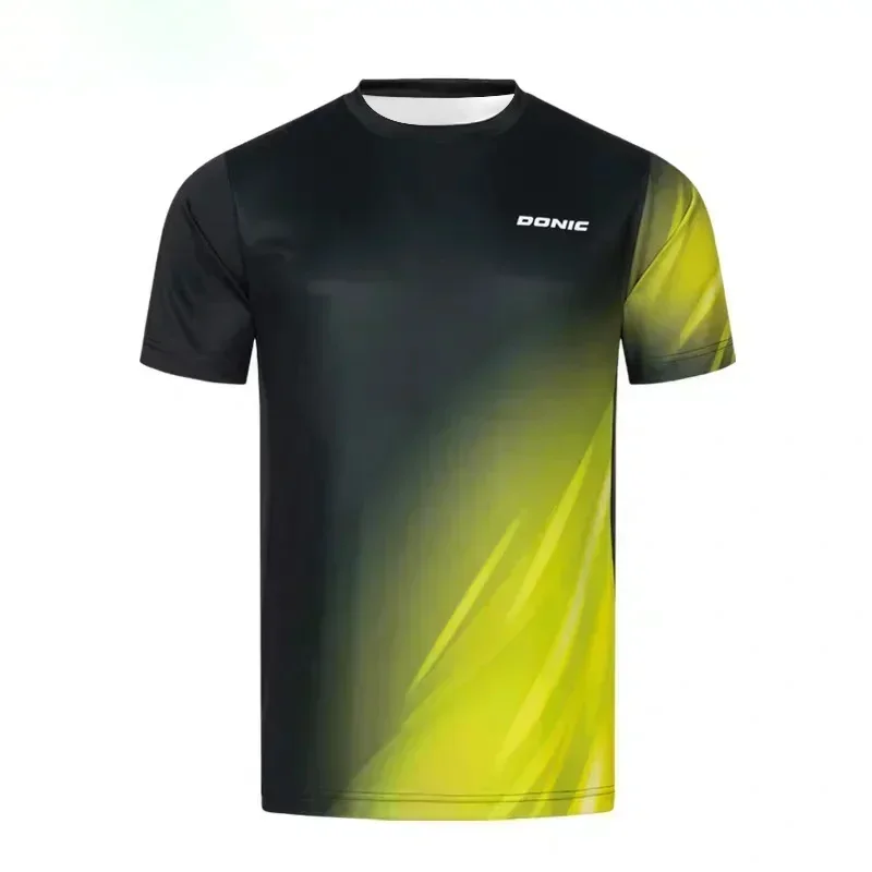 Sommer Neuer 3D-Druck Trend Mode Streetwear Atmungsaktives Herren-T-Shirt für Tischtennis-Training Schnelltrocknend Kurzarm – Detail 9