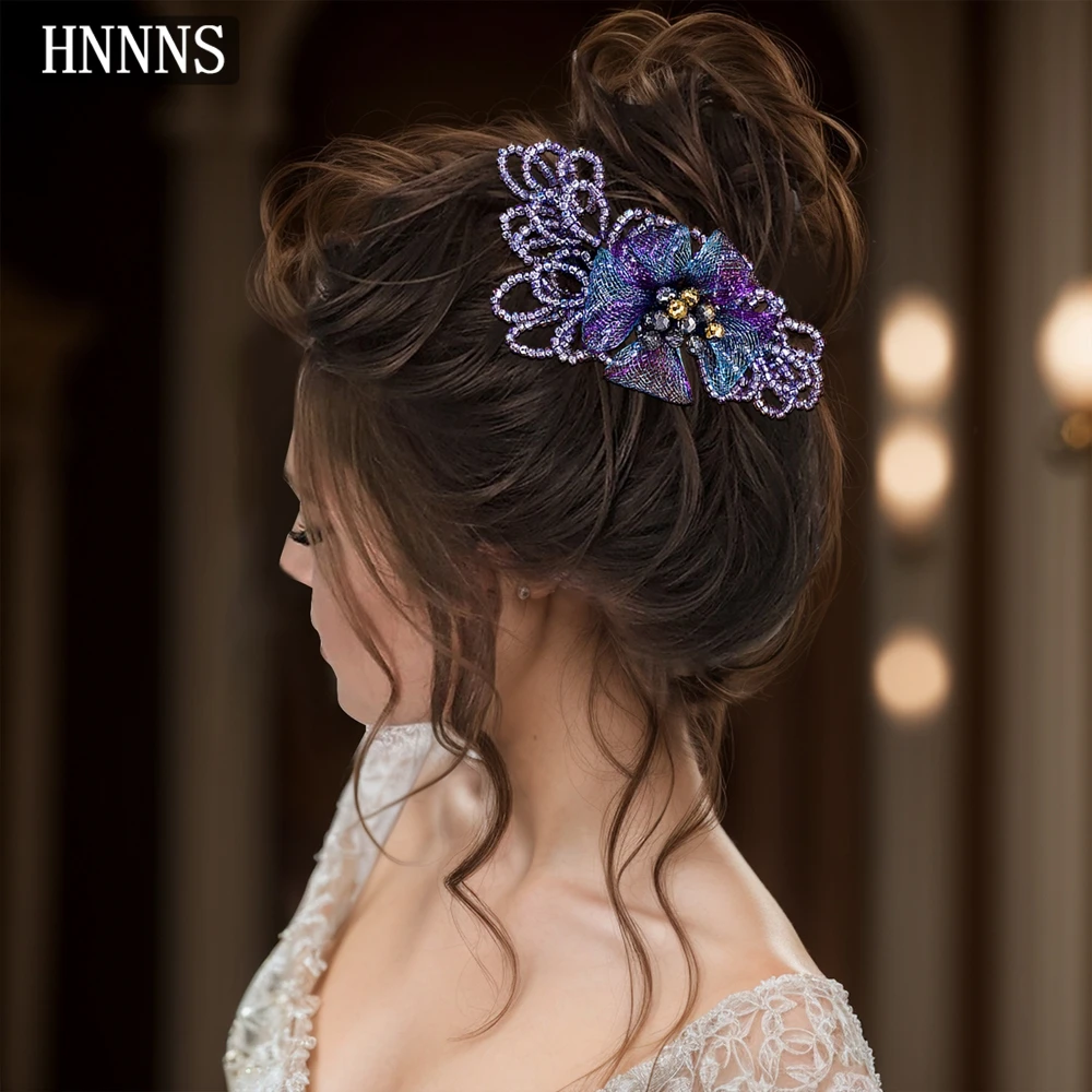 

HNNNS Elegant Bridal Wedding Hair Clip Handmade Fashionable Ladies Banquet Dancing Party Everyday Hair Accessories YXA211
