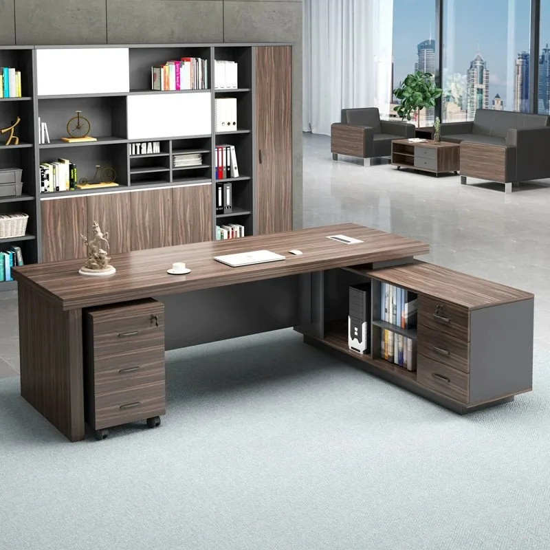 Boss Desk Manager Desk Supervisor  and Chair Combination Office Furniture President