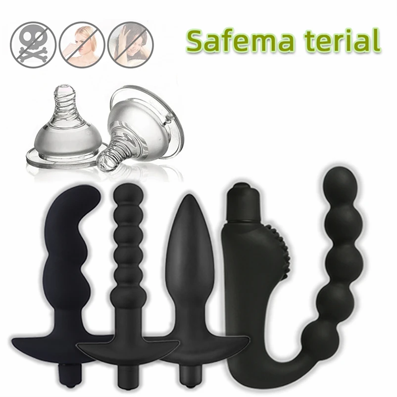 Anal Beads Dildo Butt Plug With Vibration Thrusting Prostate Massager Funny Adult Anal Training Sex Toys For Men Female I123W