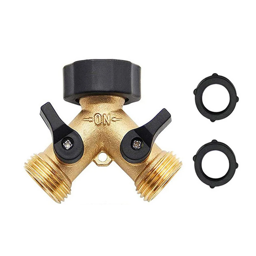 

Садовый двуходовой шаровой клапан, адаптер для водяного шланга, портативный разветвитель Y-образных разъемов с резиновыми шайбами, садовые аксессуары, США