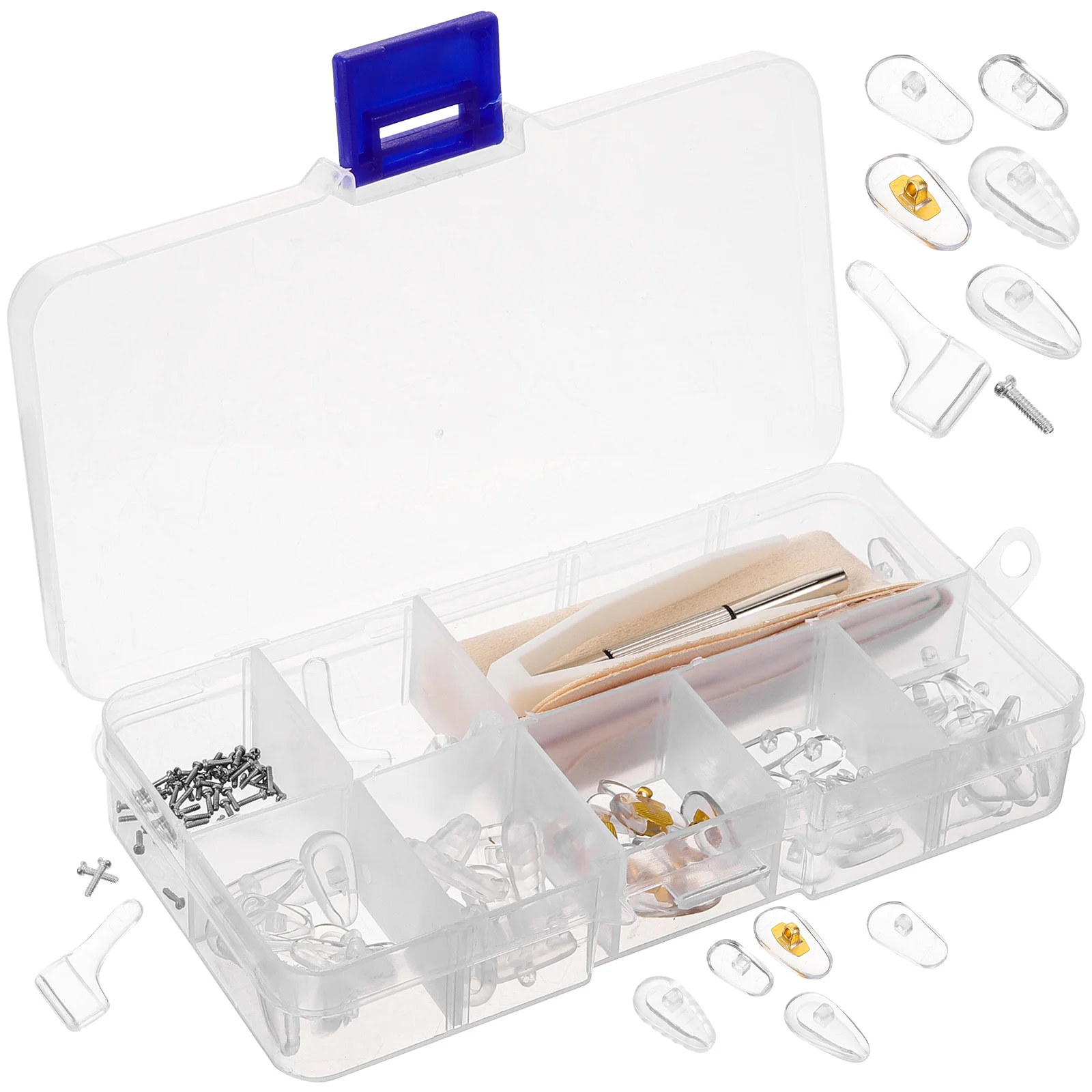 

1 set Glasses Repair Kit Eyeglass Nose Pads Anti Slip Ear Grips Screwdriver Sunglass Accessories Comfortable Fits All