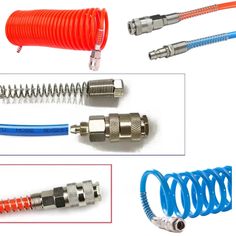 European Style Quick Connector with Spring Protection Air Compressor Leather Tube Trachea Air Pump Special Connector SP PP