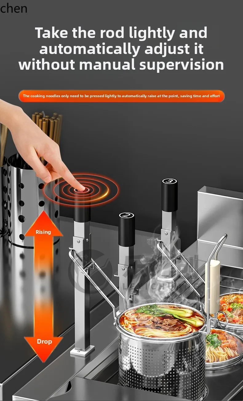 ZML Forno per la cottura delle tagliatelle Riscaldamento elettrico commerciale Sollevamento Macchina per la cottura delle tagliatelle con temporizzazione intelligente a gas multifunzionale