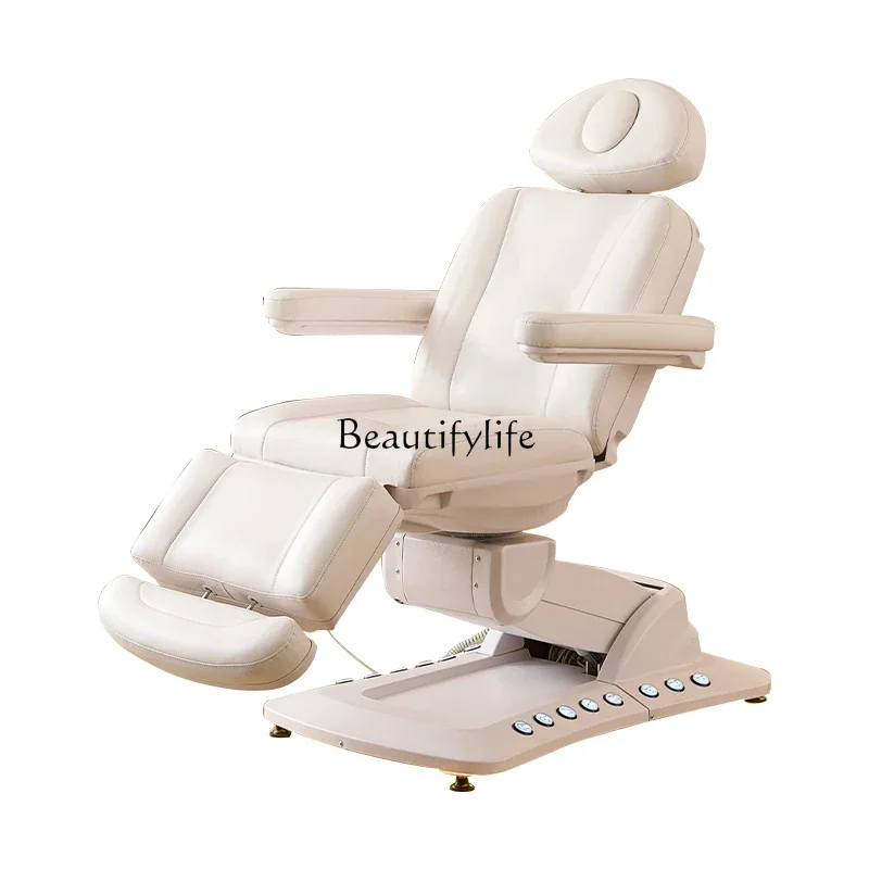 

FG17Высококачественная специальная косметическая кровать для салона красоты, электрическая подъемная косметическая кровать с вращающимся нагревом управлением ногами