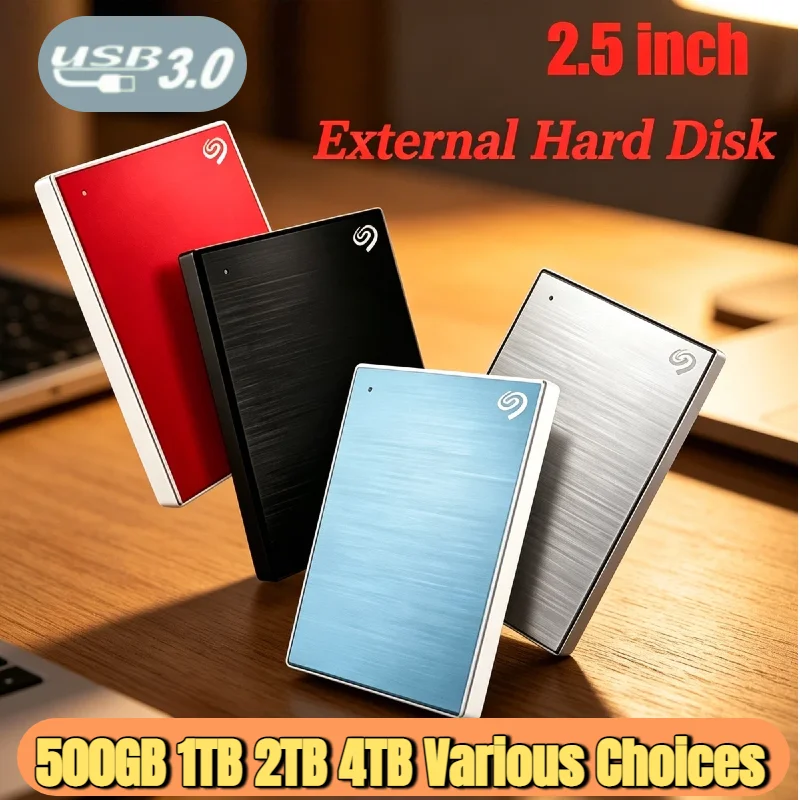 Disco Duro Externo Portátil OEM para Seagate Ultra Thin de 500GB, 1TB, 2TB, 2.5 Pulgadas, USB 3.0, Alta Velocidad, Almacenamiento y Copia de Seguridad para Laptop y PC