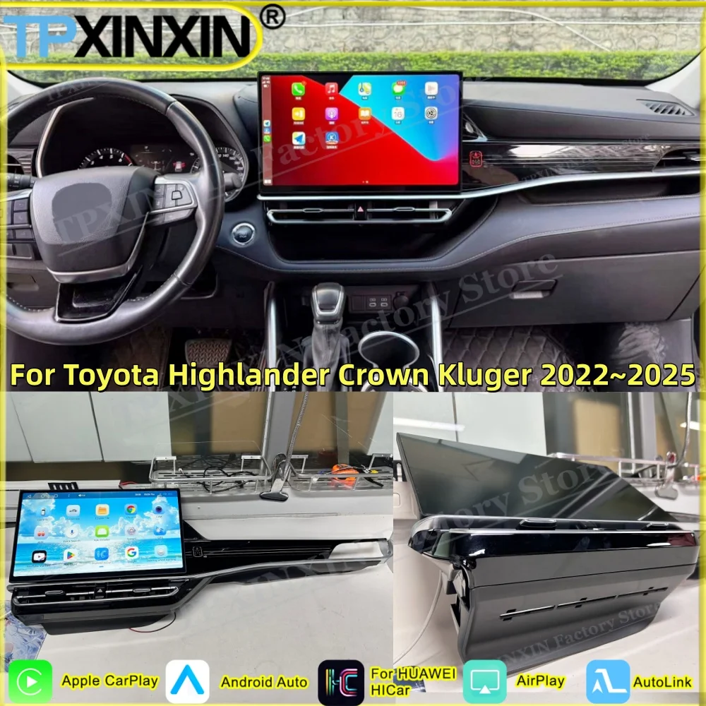 

Автомагнитола Qualcomm 15.6'' для Toyota Highlander Crown Kluger 2022~2025, обновление 2026, Android 13, мультимедийная навигационная система