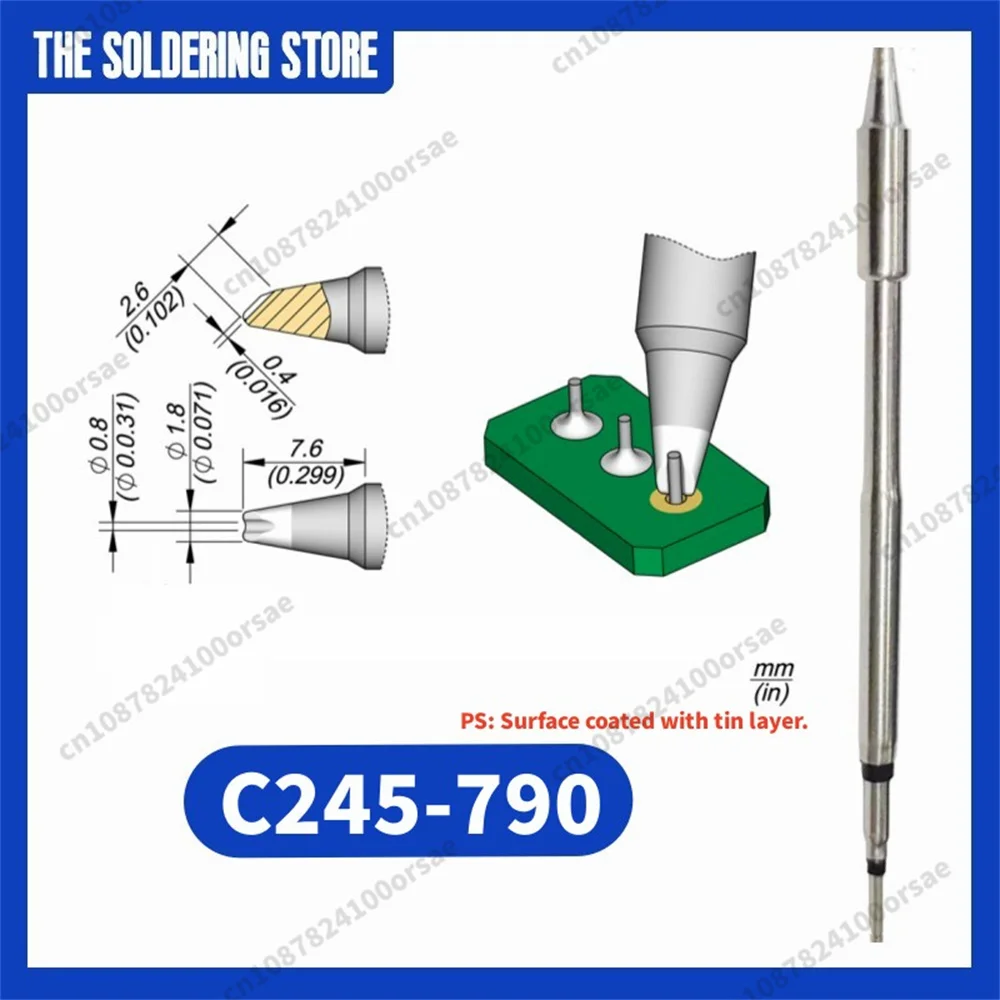 C245 790 Cartridge for JBC SUGON AIFEN A9/A9pro T245 Soldering Handle, жало C245 Tip Replacement Accessory Tool