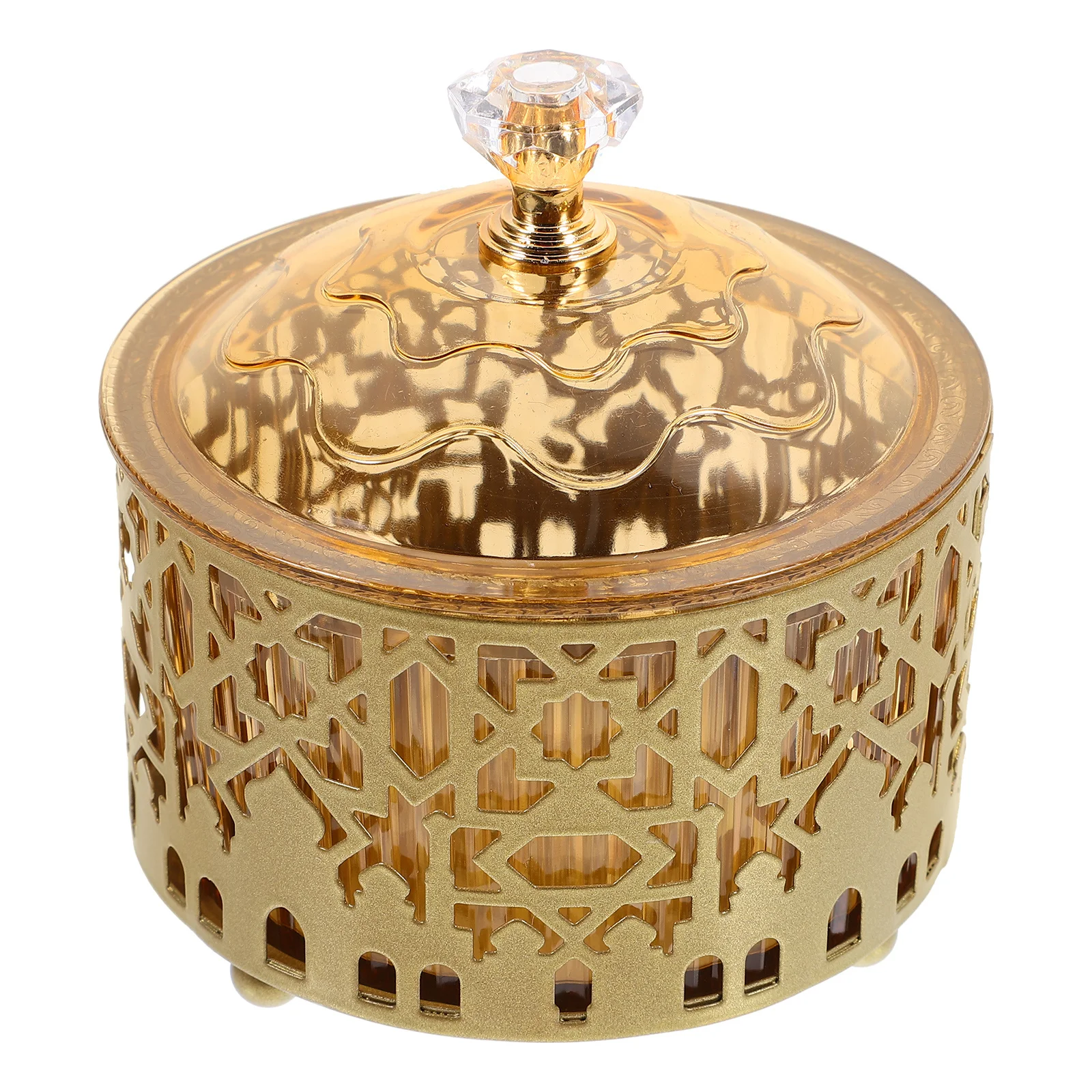 

Snack Candy Tray Metal Serving Dish For Dessert Dried Fruits Jewelry Organizer Moon Shape Ramadan Eid Tableware Bowl Decor