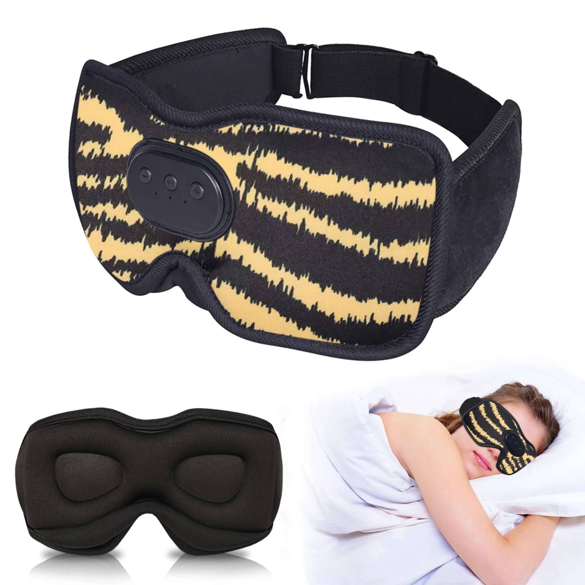 Sleep Mask with Bluetooth Speakers, 3D Eyemask Headphone Breathable Wireless Earphones  for Men Women for Mother Day Christmas