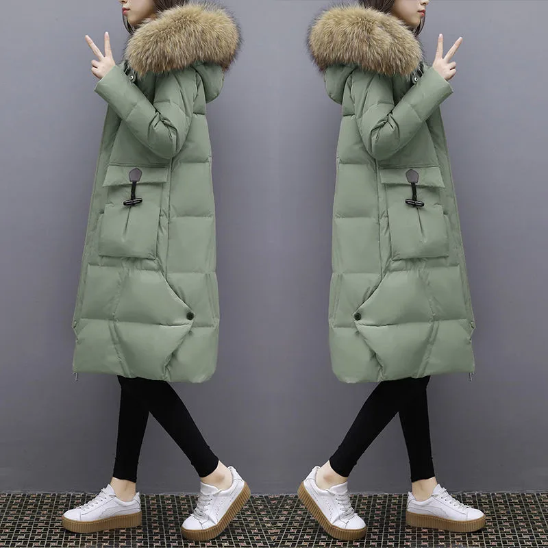 6XL Women Winter Coat Jacket Warm Down Cotton Parkas Nice Female Long Hooded Overcoat Femme Oversize itse Coats C1589