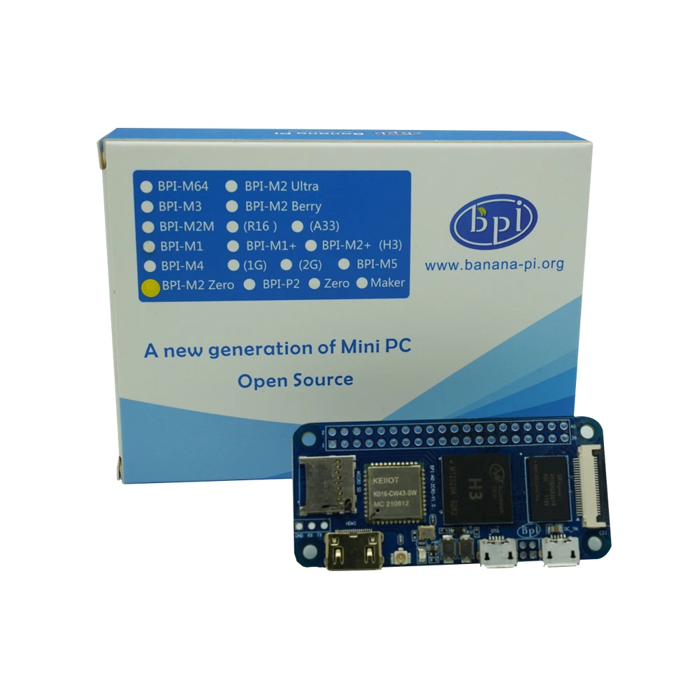 

Новая плата Banana Pi BPI M2 Zero, четырехъядерный Allwinner H3, 512 М, Wi-Fi, Bluetooth, совместима с Raspberry Zero W