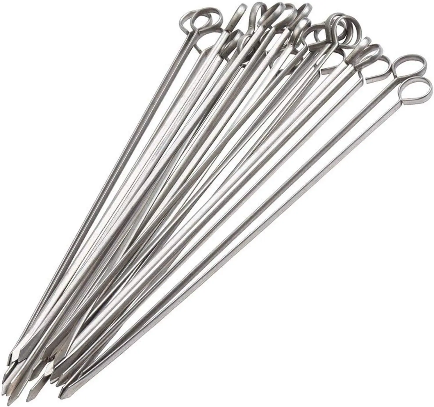 

24 Pack Kabob Skewers for Grilling 12 Inch - BBQ Grill Grilling Accessories, Stainless Steel, Pack of 24