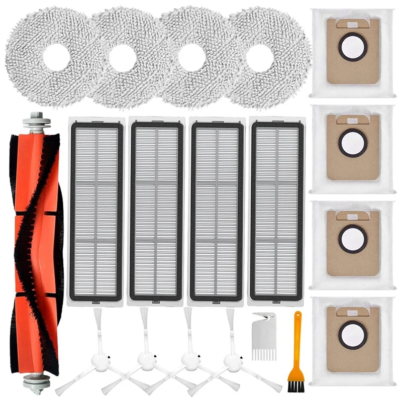 ロボット掃除機アクセサリーキット,メインサイドブラシ,hpaフィルター,集塵機バッグ,クリーニングクロス,Dreame L10s ultraと互換性あり,l10
