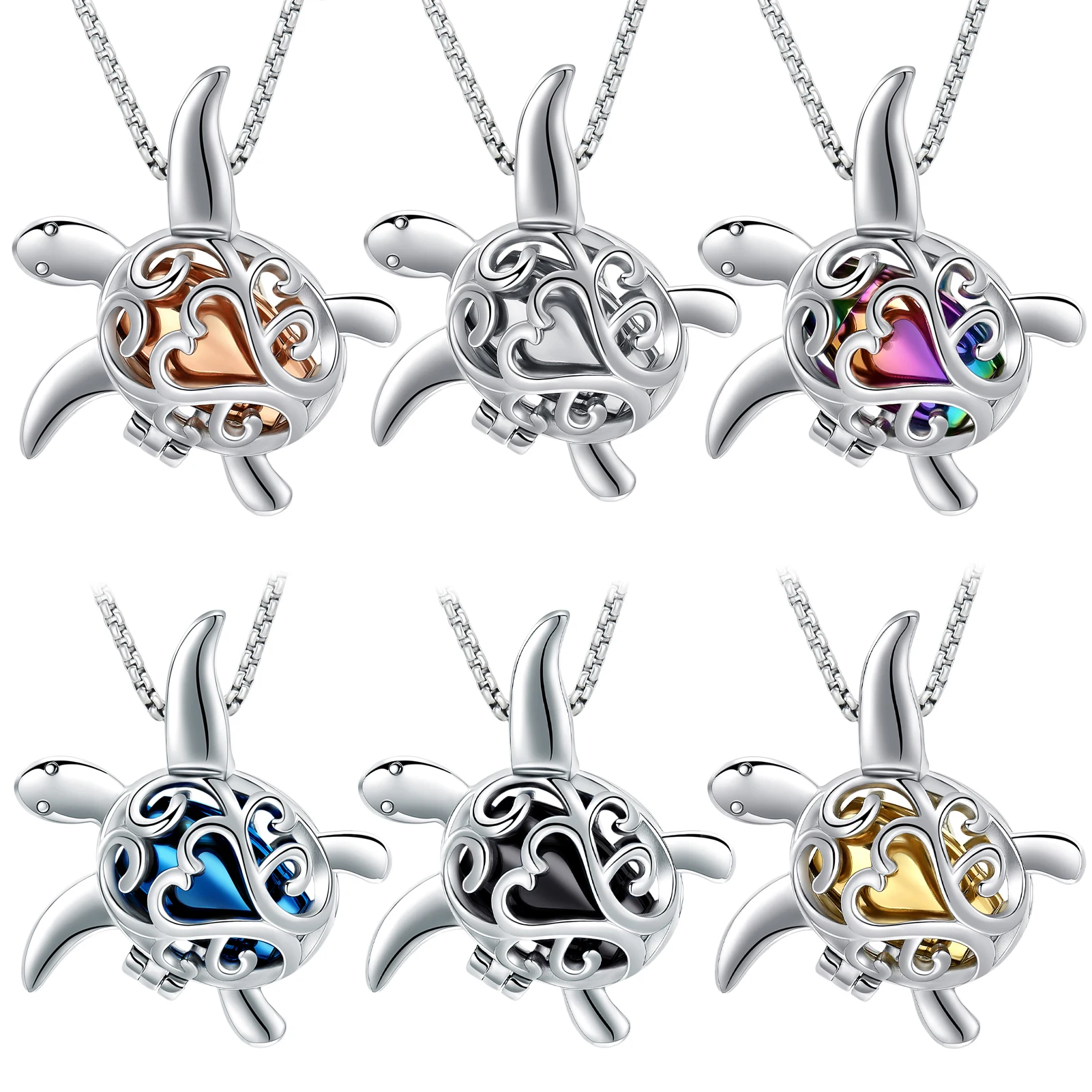 Tortoise Cremation Jewelry Memorial Urn Necklace for Ashes Urn Pendant With Mini Case Necklace Ashes Keepsake for Women Men