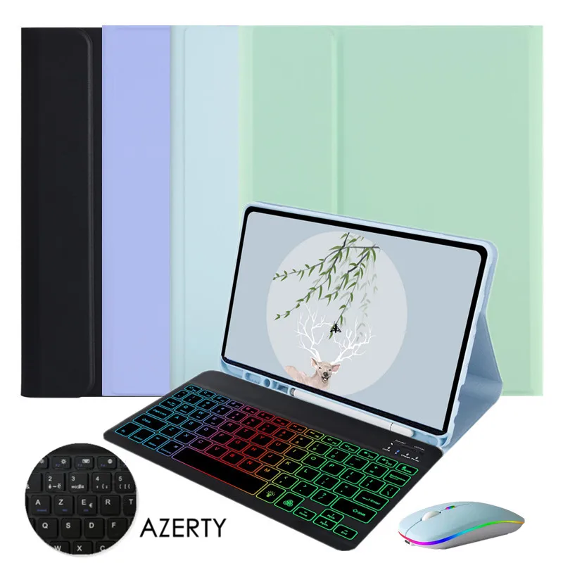 Clavier Frencais AZERTY Keyboard For iPad 10 Generation 2022 with Pen Holder Smart Cover Coque For Apple iPad 10 2022 10.9 Case