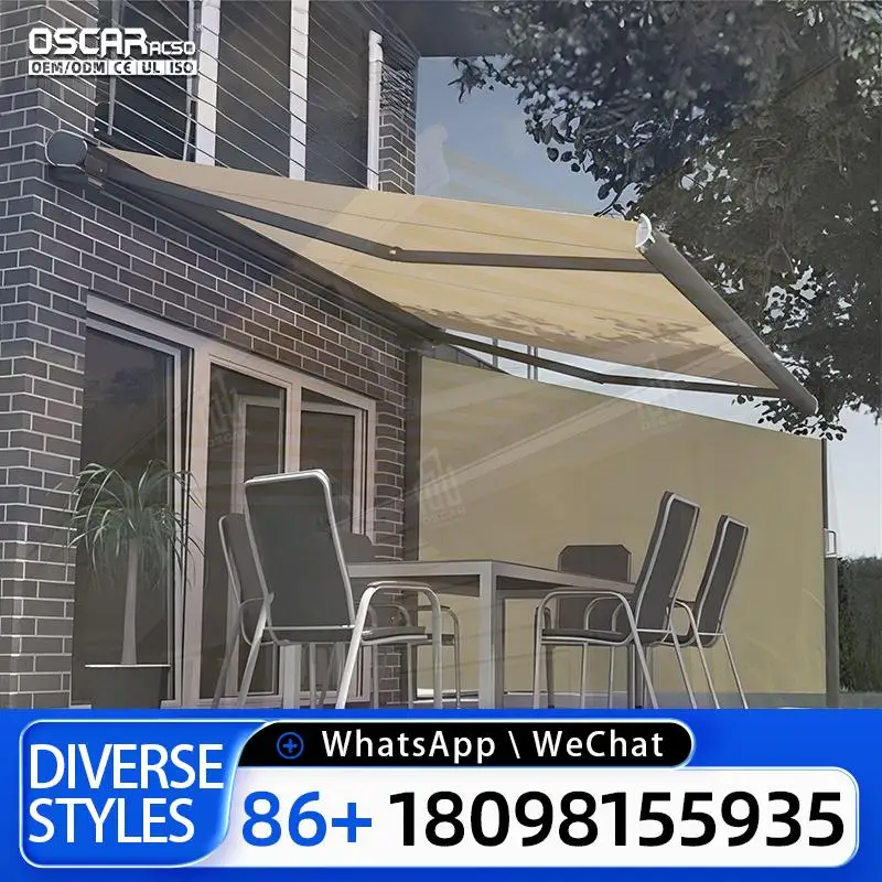 

Customizable Color Waterproof Motorized for Pergola Adjustable Shade Outdoor Shelter Retractable Awning