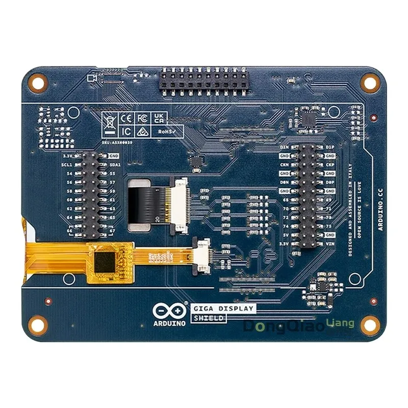 Arduino GIGA Display Shield WIFI R3 ASX00039 SOCKET 2ROW 20POS VERTICAL PASS THROUGH Italian new original authentic