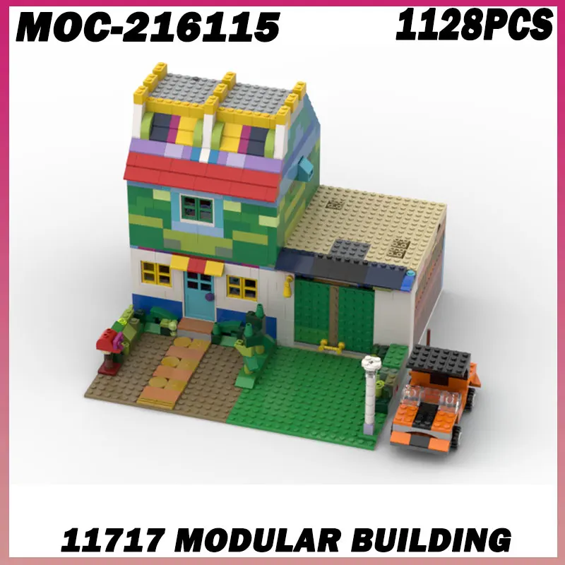 

1128 шт. MOC- 216115 Модульные строительные блоки, креативный эксперт, уличные вид, кирпичи, игрушки для детей и взрослых, рождественские подарки