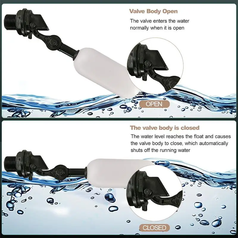 1-piece Floating Ball Valve Stable Water Floating Ball Valve Shut-off 1/2 Inch Stainless Steel Automatic Waterer, Fill Feeding T