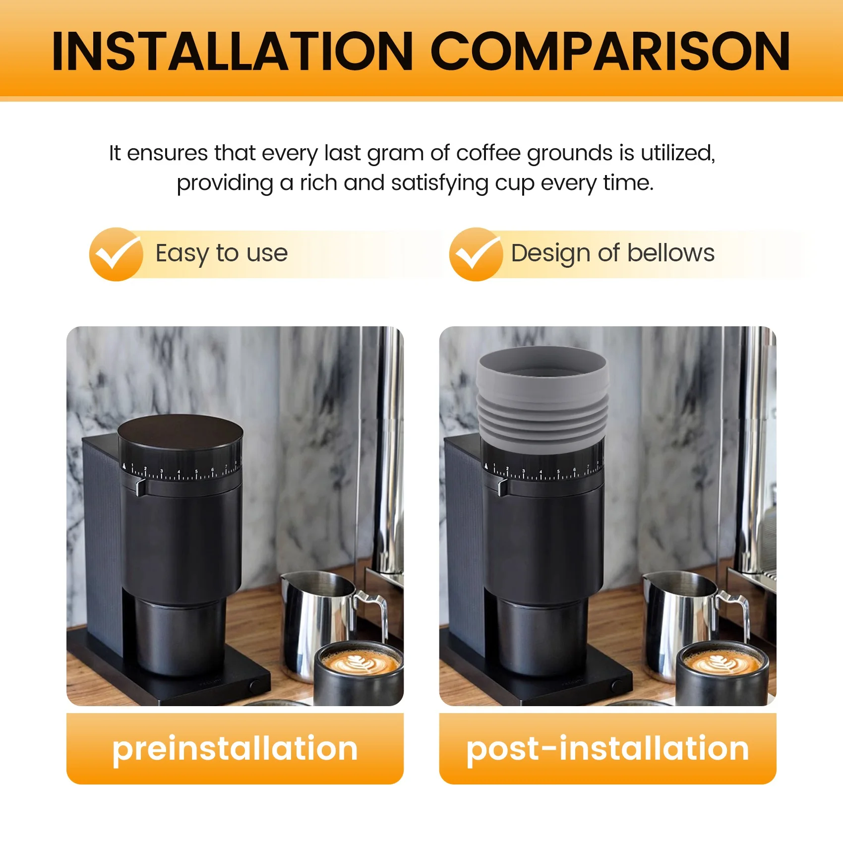 منفاخ سيليكون لمطحنة القهوة Fellow OPUS، ملحقات ماكينة القهوة لتنظيف الخبث المضغوط