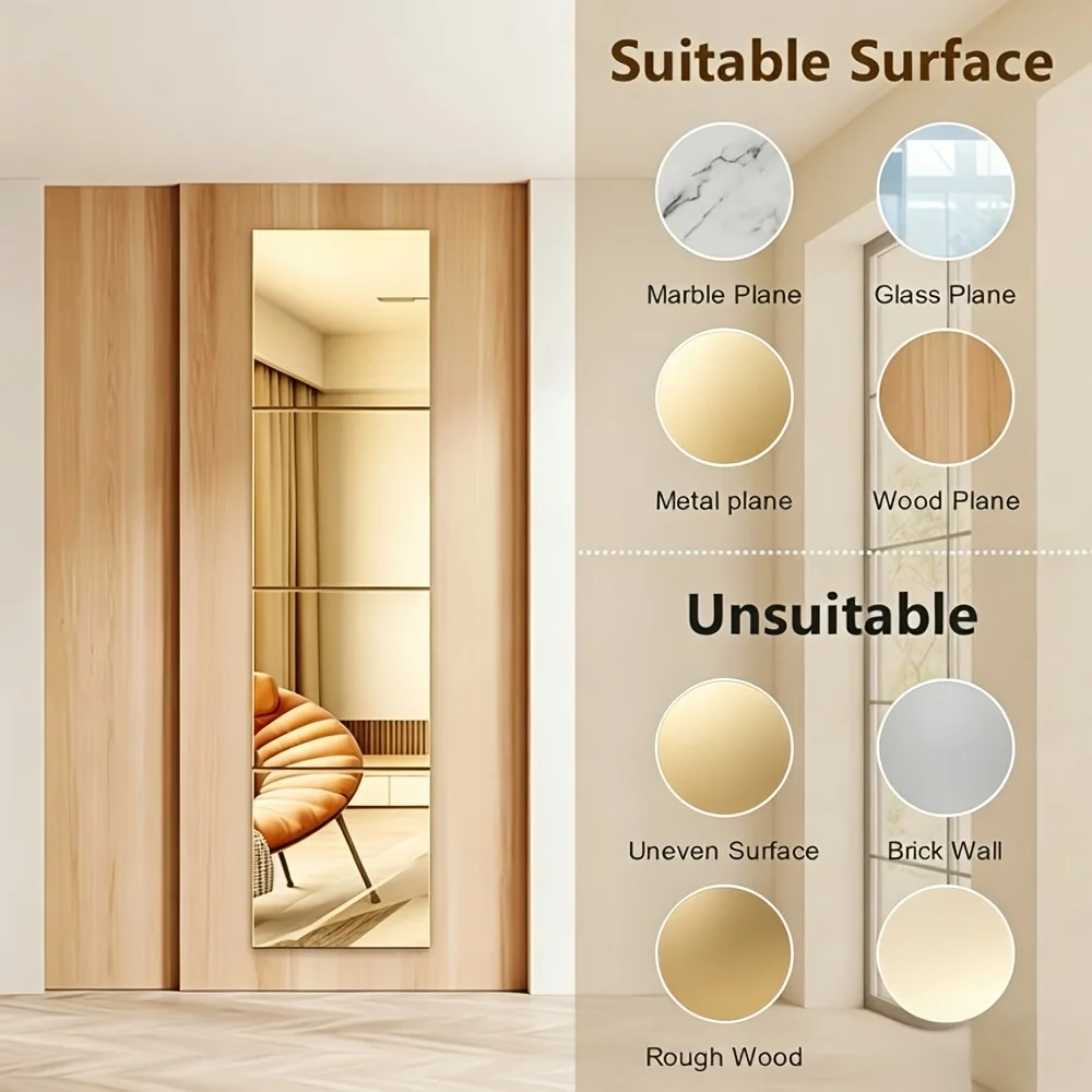Organizer Bathroom decor 7pcs 15x15cm Exquisite Square Acrylic Mirror Trays Creative Desktop Vanity Cabinet Dormitory Decoration