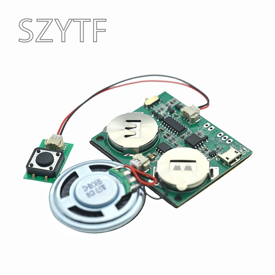 Recordable Sound Module Programmable Sound Chip For Greeting Card USB Charging Voice Board For DIY Toys Creative Gifts