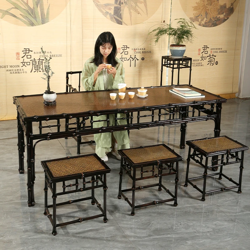 Art Studio Spazio creativo Sala da pranzo Soggiorno e mobili per hotel all'aperto Tavolo da disegno in bambù fatto a mano