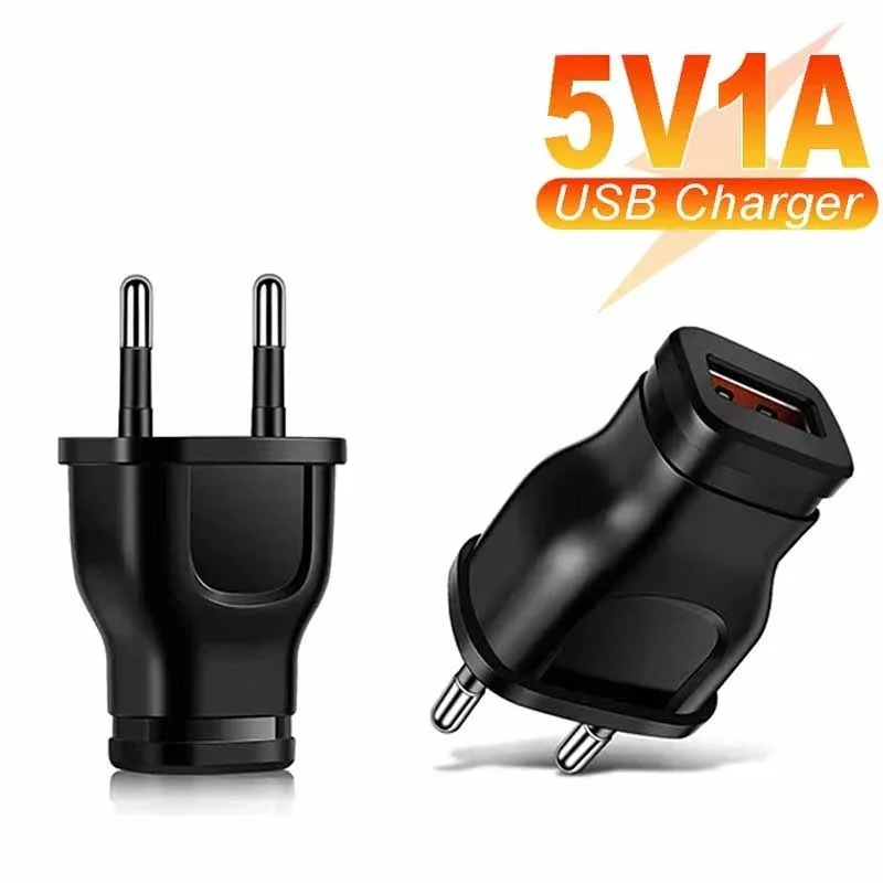 Universal Mobile Phone Charger 5V 1A USB Charger Port Mini Power Adapter US/EU Travel Wall Charger Plug For iPhone Huawei Realme