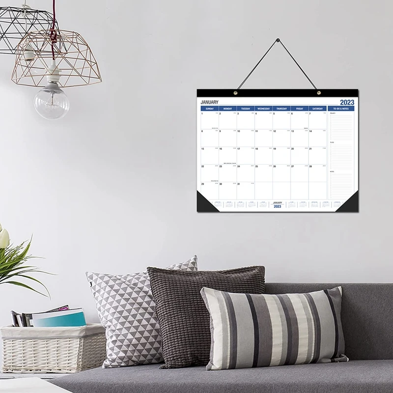 Desktop Calendar for Home, Desk Calendar, Mensal Paper, 17x22 Polegadas, 18 Meses, 1 Pc, 2022, Maio 2023 a Junho 2024