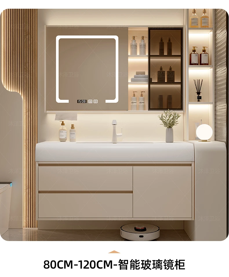 Vanity with Sink Shelves Sink Under Cabinet Bathroom Bathroom Sets Full Set Furniture Comfortable with Drawers Storage Cabinet