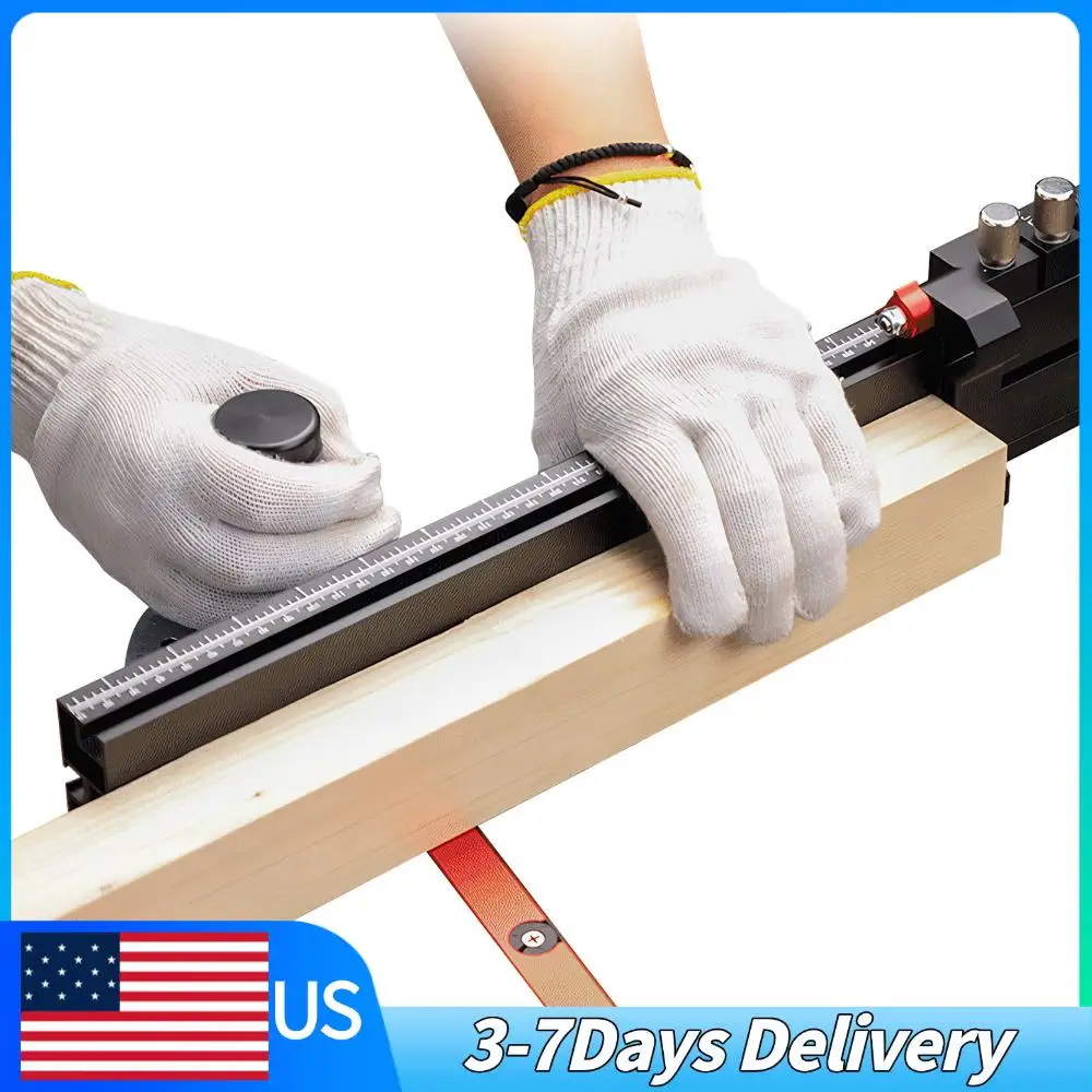 

Table Saw Push Rule Adjustable Table Saw Precision Miter Gauge System Standard Slot 3/4 X 3/8 Inches Woodworking Tools