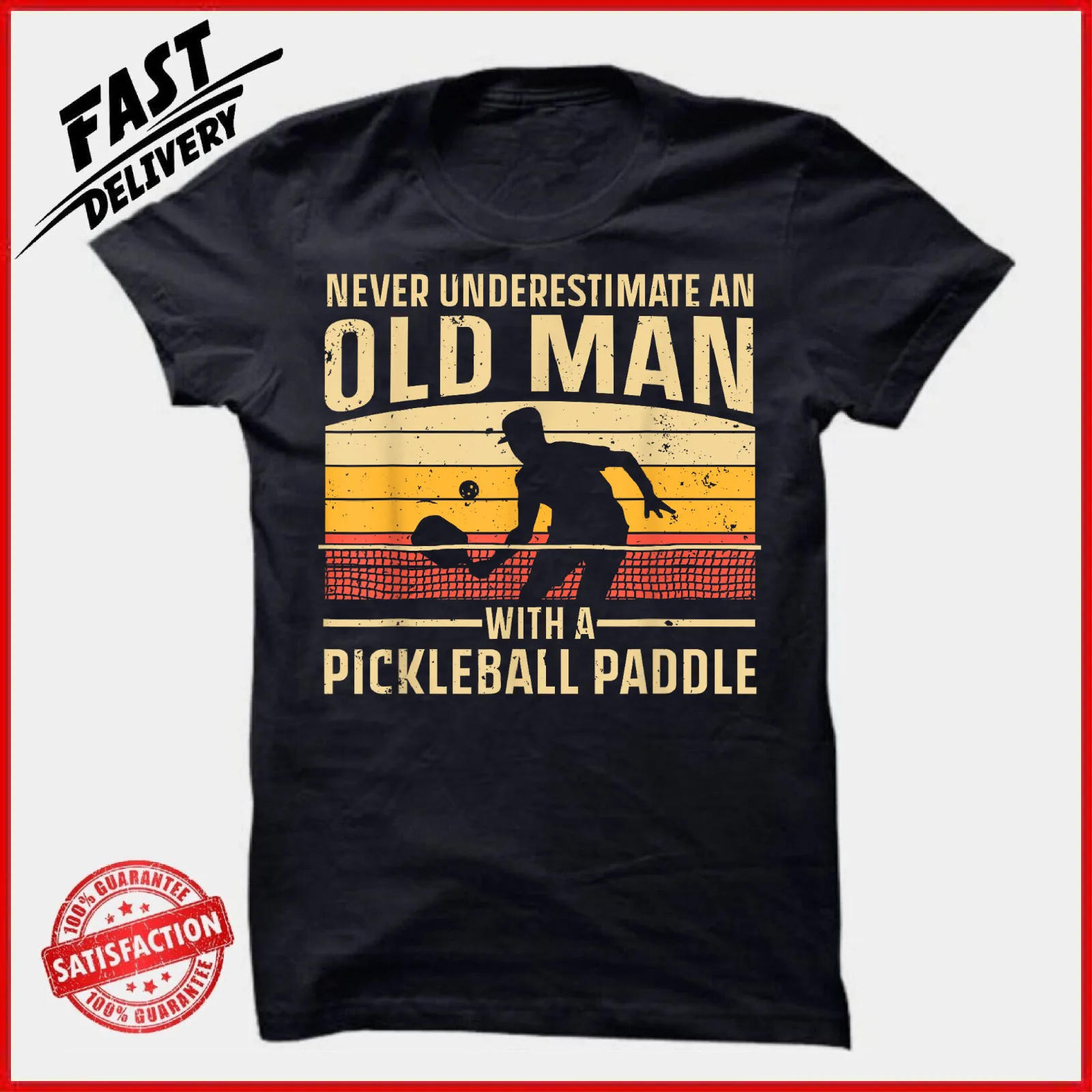 Cool Pickleball Art For Men Women Paddle Pickleball Player Gift Unisex T-Shirt