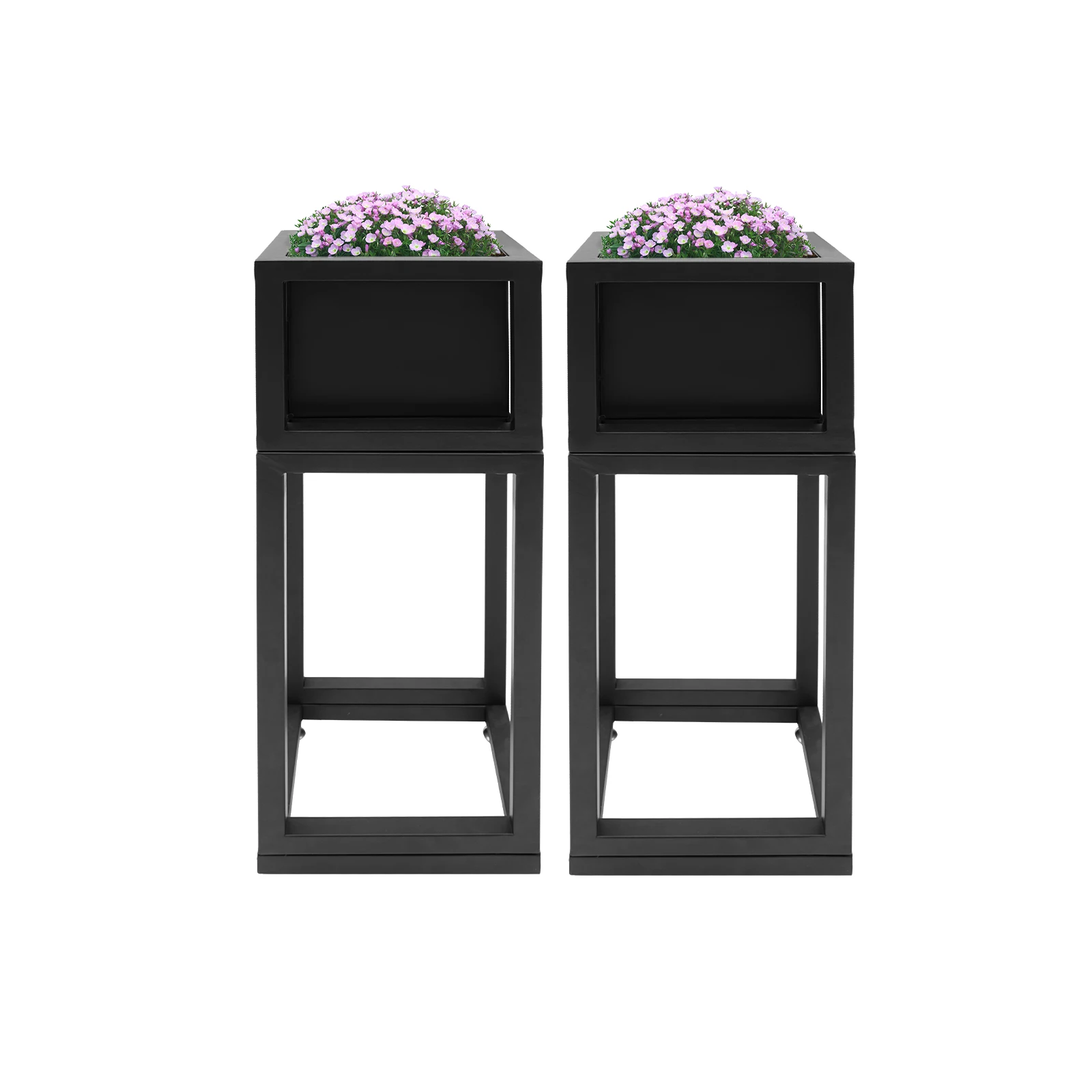 

2PCS Plant Stands Elevated Planter Box Raised Garden Bed For Herbs and flowers Backyard Gardening