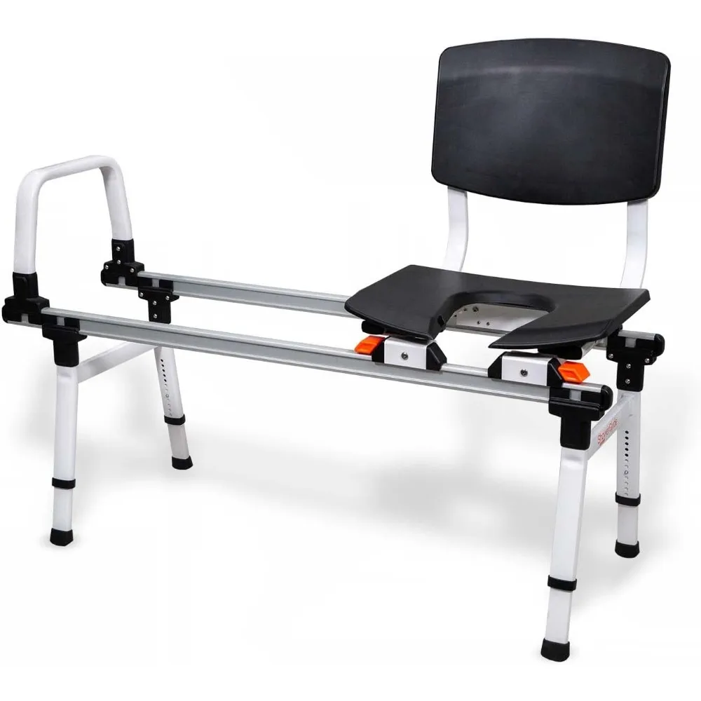 ShowerGlyde SG1 - Kompatybilny z FSA i HSA - Przesuwna krzesło prysznicowe - Ławka do przenoszenia się z wanny z poręczą i oparciem |   Wysoka jakość mobilności