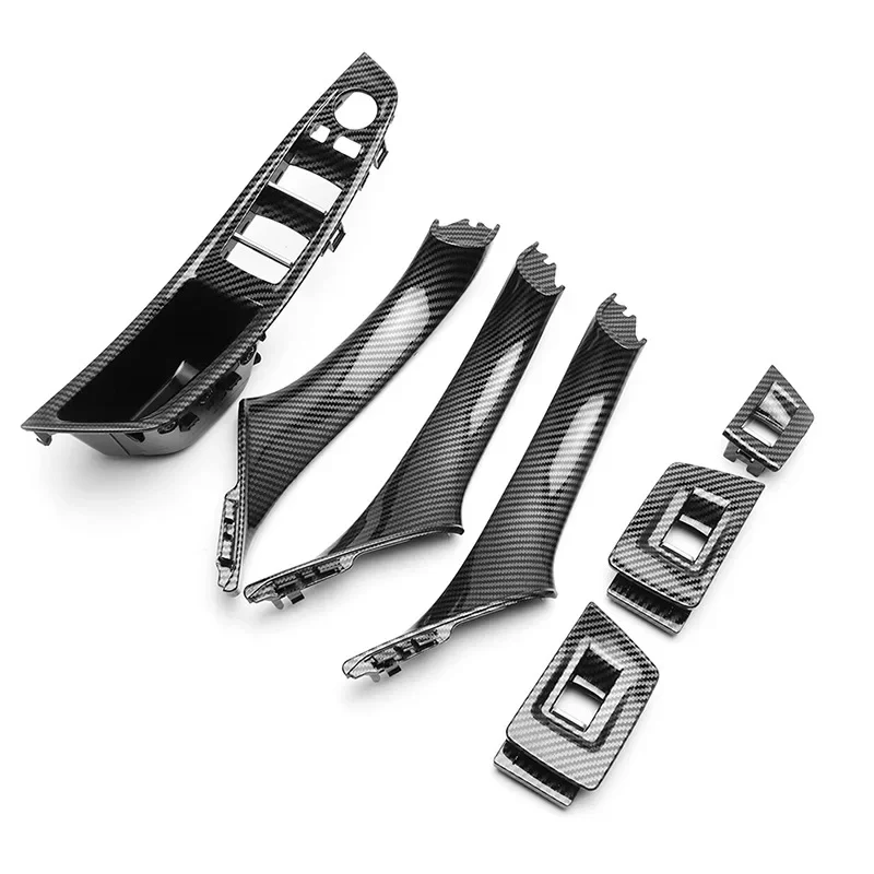 Set of 7 for BMW 5 Series F10 Carbon Fiber Handle, Inner Handle, Carbon Fiber Pattern Handle