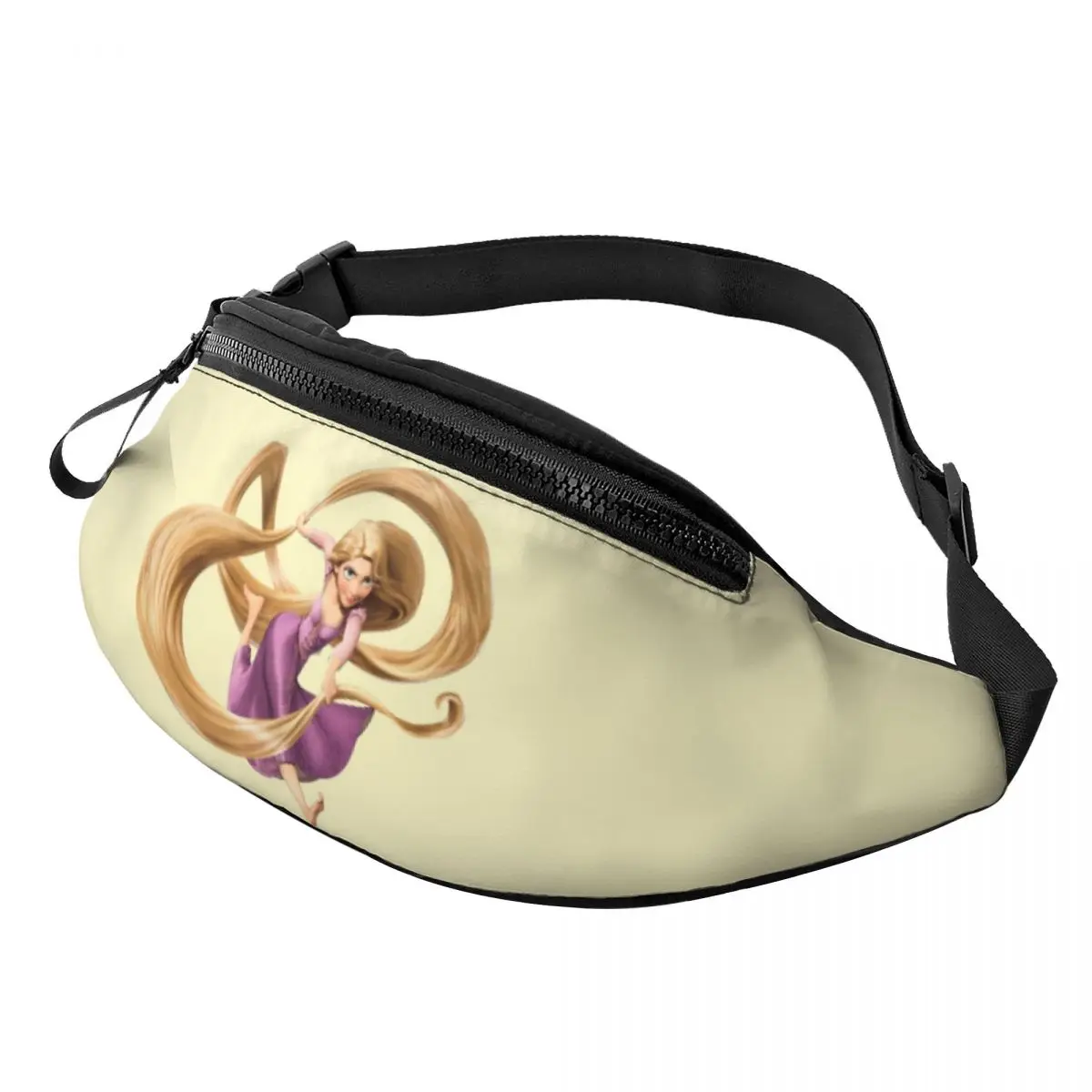 Custom Tangled Princess Wallpaper Fanny Pack Men Women Crossbody Waist Bag for Traveling Phone Money Pouch