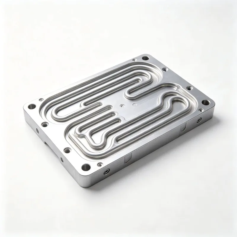 A360 Die‑cast Aluminum Polished Liquid Cooling Plate for Energy Storage Battery Industrial Cooling System Accessories